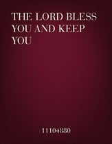 The Lord Bless You and Keep You SATB choral sheet music cover